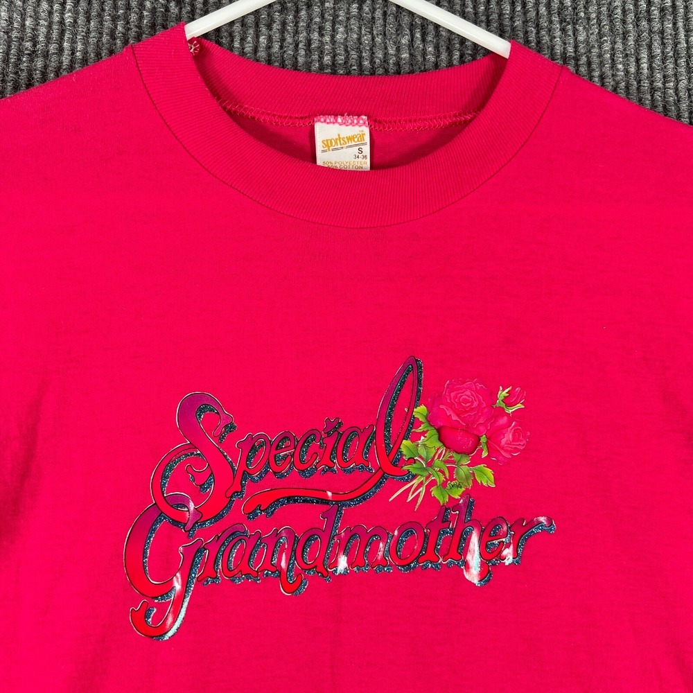 Vintage Grandma Shirt Sportswear Womens Small Pink Short Sleeve Made in USA
